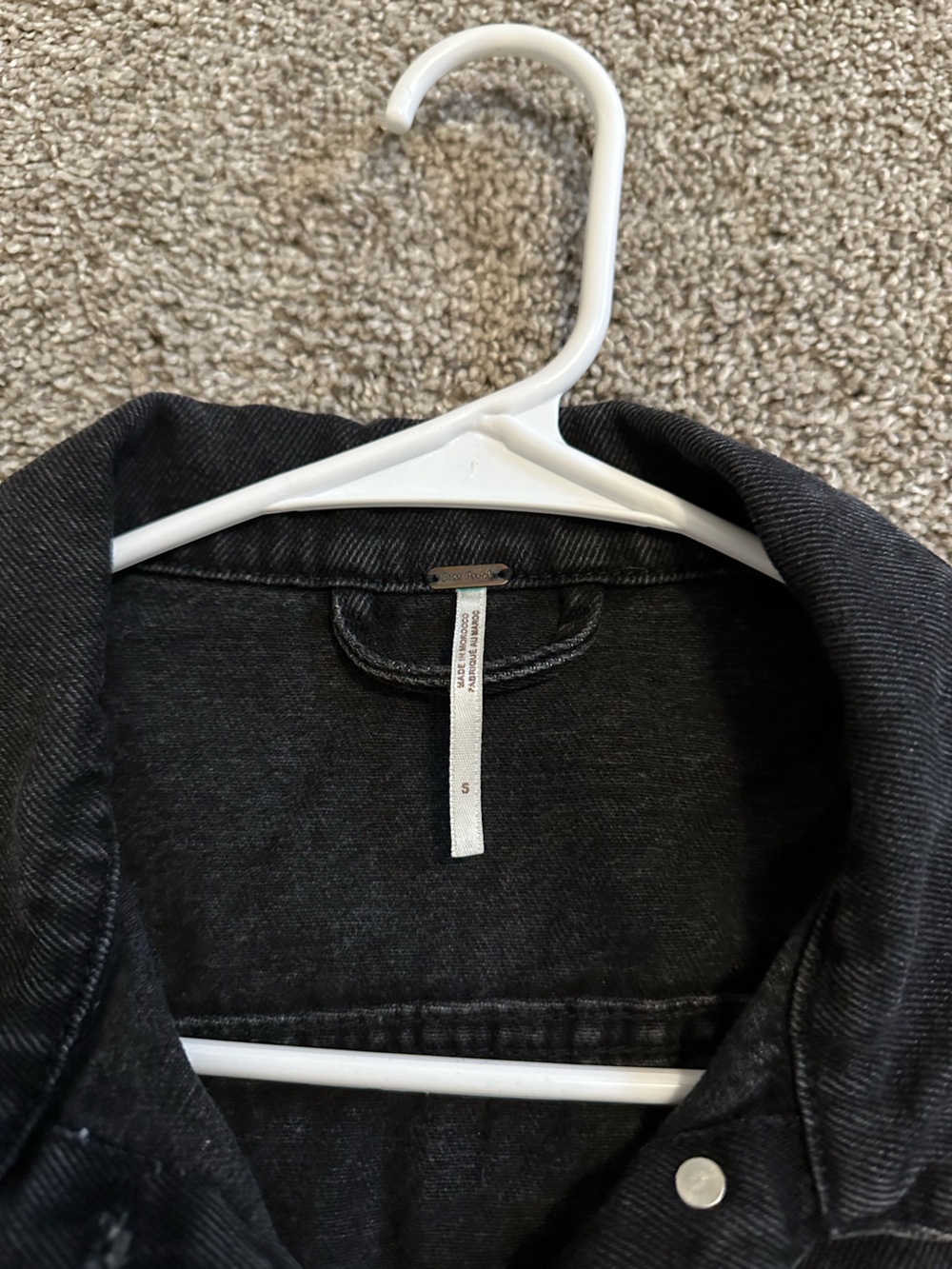Free People Rumors Black Denim Jacket - Picture 4 of 5